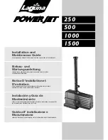 laguna Powerjet 250 Installation And Maintenance Manual preview