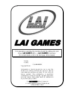 Preview for 2 page of LAI Games Dino Duel Operator'S Manual