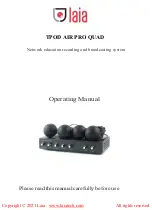 LAIA TPOD AIR PRO QUAD Operating Manual предпросмотр