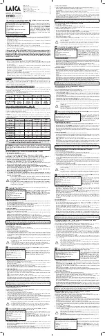 Preview for 1 page of Laica HYDROSMART METAL STOP Quick Start Manual