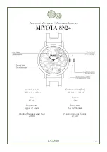 Preview for 1 page of LAIMER MIYOTA 8N24 Instruction Manual