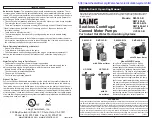 Laing SM-303-B Installation & Operating Manual предпросмотр