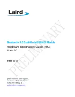 Preview for 1 page of Laird BT800 series Hardware Integration Manual