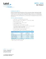 Laird MTTC-1410 User Manual предпросмотр