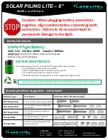 Preview for 2 page of Lake Lite LL-SPL-8 series Instructions