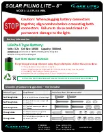 Preview for 2 page of Lake Lite LL-SPL-8-X-WBA Manual