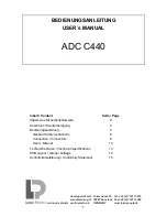 Lake People ADC C440 User Manual предпросмотр