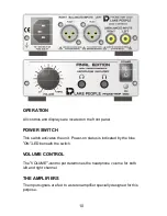 Preview for 10 page of Lake People G100 Final Edition User Manual