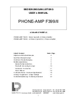 Lake People PHONE-AMP F388 D User Manual preview