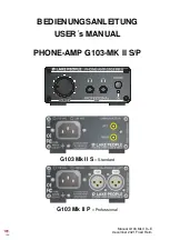 Preview for 1 page of Lake People PHONE-AMP G103-MK II S User Manual