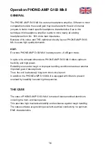 Preview for 16 page of Lake People PHONE-AMP G103-MK II S User Manual