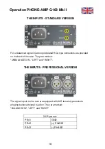 Preview for 18 page of Lake People PHONE-AMP G103-MK II S User Manual