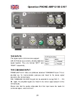 Preview for 20 page of Lake People PHONE-AMP G105 User Manual