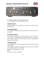 Preview for 21 page of Lake People PHONE-AMP G105 User Manual