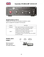 Preview for 22 page of Lake People PHONE-AMP G105 User Manual