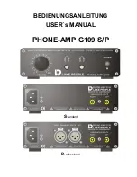 Lake People PHONE AMP G109 P User Manual предпросмотр