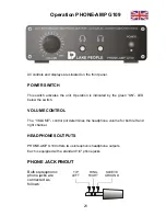 Preview for 21 page of Lake People PHONE AMP G109 P User Manual