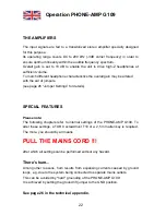 Preview for 22 page of Lake People PHONE AMP G109 P User Manual