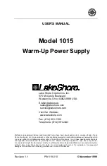 Lake Shore Cryotronics 1015 User Manual preview