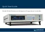 Lake Shore Cryotronics 372 Quick Start Manual preview