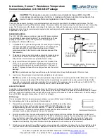 Предварительный просмотр 1 страницы Lake Shore Cryotronics Cernox CX-10XX-BO Instruction