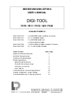 Lake DIGI-TOOL F610 User Manual предпросмотр