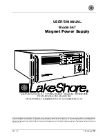 Lakeshore 647 User Manual preview