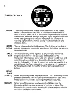 Preview for 2 page of Lakeside Computer Perfection Operating Instructions And Game Rules