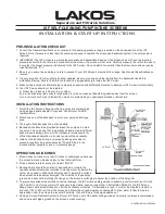 Lakos ISF 915 Installation & Start-Up Instructions preview