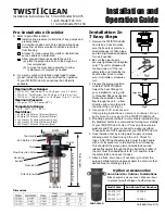 Preview for 1 page of Lakos TwistIIClean Installation And Operation Manual