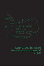 LaLaLand KORG Delta MIDI Installation Manual предпросмотр