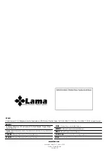 Предварительный просмотр 8 страницы LAMA RIO8 User Manual