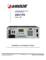 Lamarche ODUPS Installation And Operation Manual preview