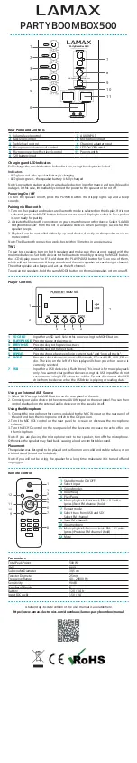 LAMAX PartyBoomBox500 User Manual preview