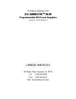 Lambda 2U GENESYS 5kW Technical Manual предпросмотр