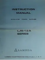 Lambda LJS-13A Series Instruction Manual preview
