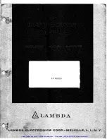 Предварительный просмотр 2 страницы Lambda LP Series Instruction Manual