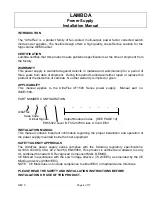 Preview for 4 page of Lambda UF1500 Series Installation Manual