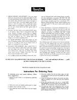 Предварительный просмотр 3 страницы LAMBERT B-125B Owners Manual And Parts Manual