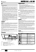 Preview for 2 page of Lamborghini Caloreclima GASTER N 67 AW Instructions For Use, Installation & Maintenance