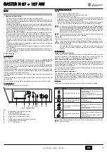 Предварительный просмотр 9 страницы Lamborghini Caloreclima GASTER N 67 AW Instructions For Use, Installation & Maintenance