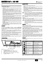 Preview for 23 page of Lamborghini Caloreclima GASTER N 67 AW Instructions For Use, Installation & Maintenance