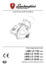 Preview for 1 page of Lamborghini Caloreclima LMB LO 700 Instructions For Installation, Use And Maintenance Manual