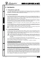 Preview for 40 page of Lamborghini Caloreclima NINFA N LOW NOX 24 MCS Instructions For Use, Installation And Maintenance