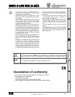 Preview for 59 page of Lamborghini Caloreclima NINFA N LOW NOX 24 MCS Instructions For Use, Installation And Maintenance