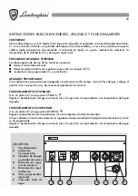 Предварительный просмотр 20 страницы LAMBORGHINI E20 MCS W TOP User Manual