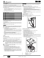 Preview for 16 page of LAMBORGHINI ERA MD Instructions For Use, Installation And Maintenance