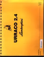 LAMBORGHINI urraco 2.4 Workshop Manual preview