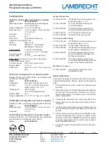 Preview for 10 page of Lambrecht 15188++ Operating Instructions Manual