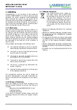 Preview for 4 page of Lambrecht 9164 Operating Instructions Manual